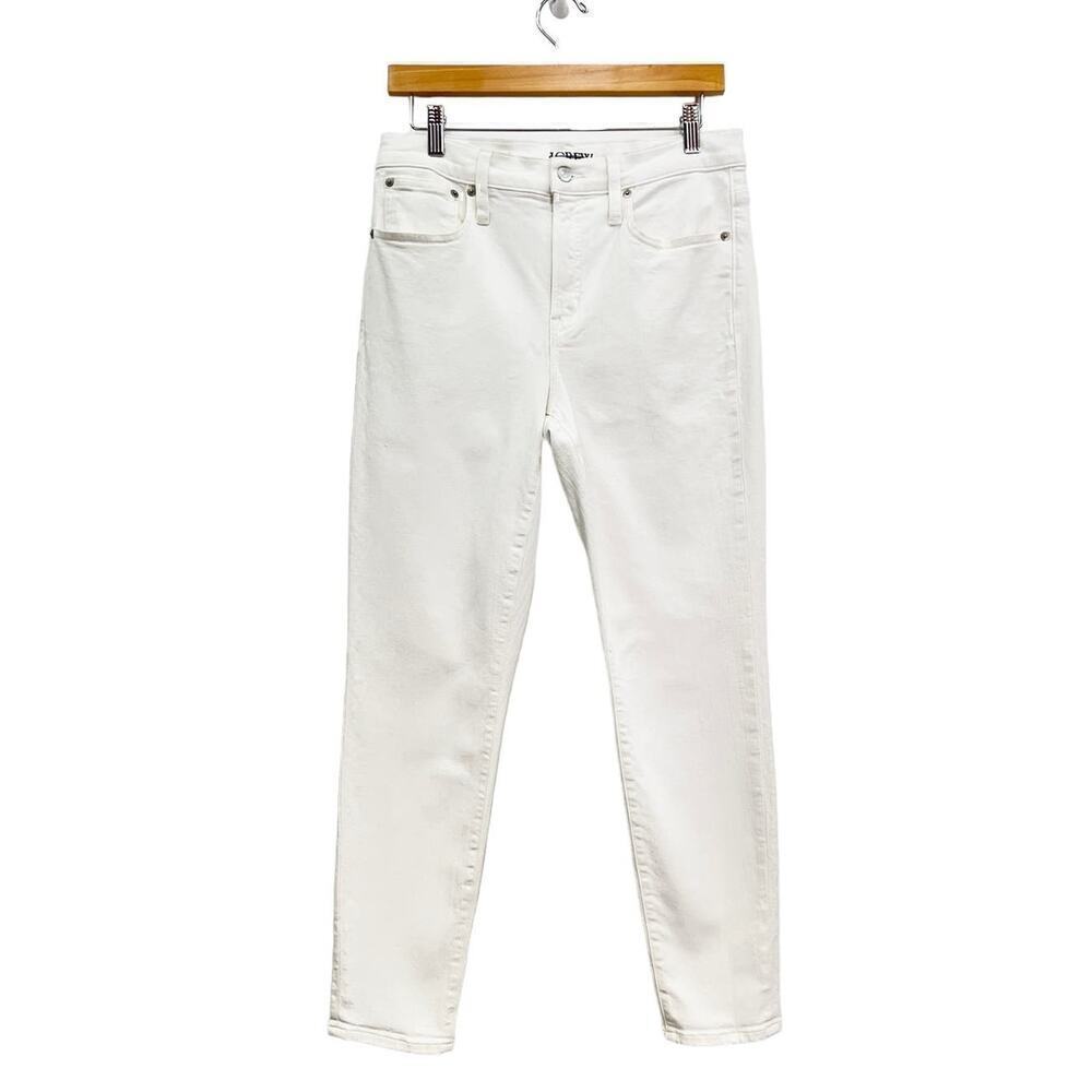 J.Crew 9" toothpick Skinny jean in white wash BQ310 size 30